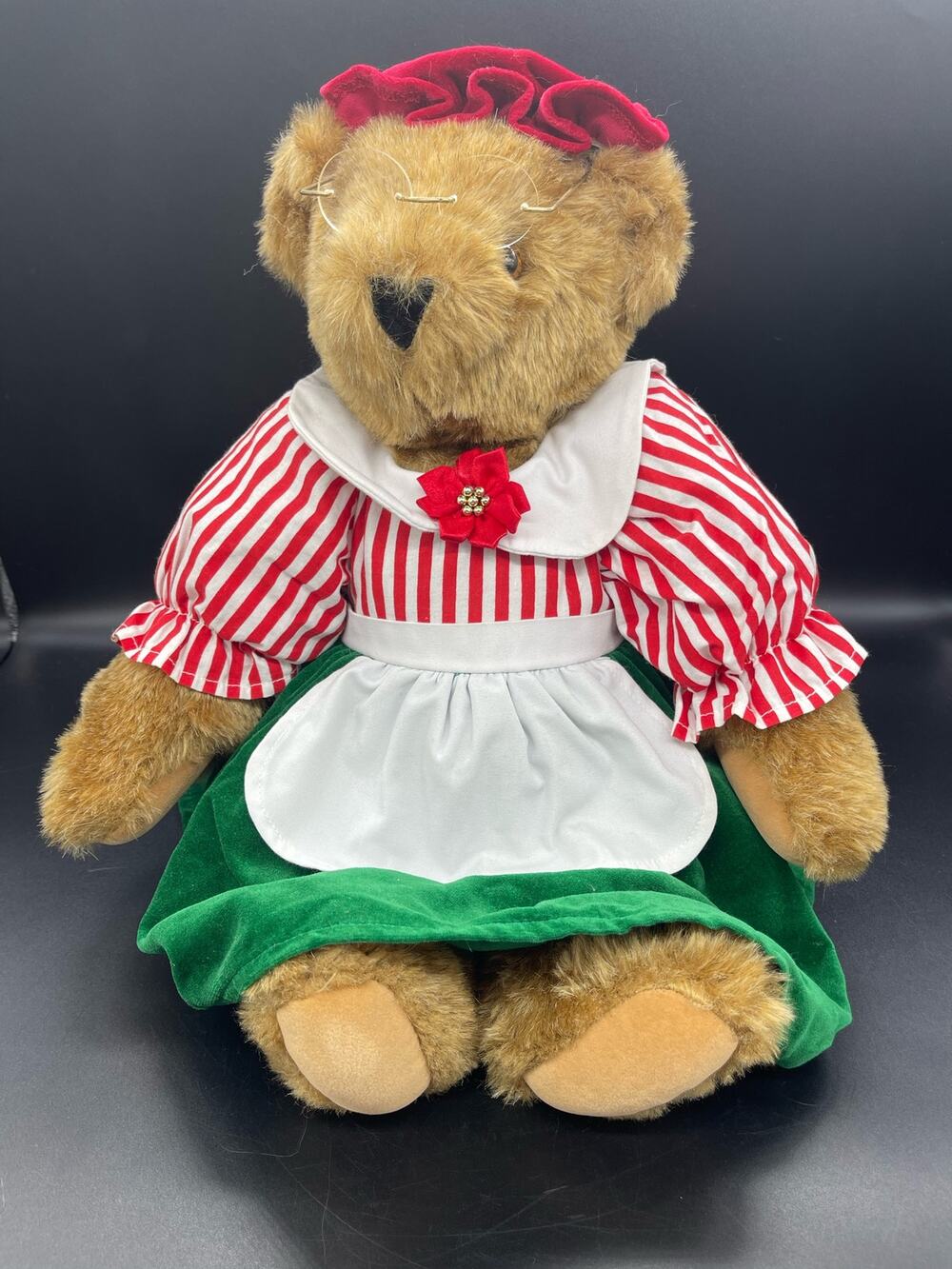 Vintage Vermont Teddy Bear Articulated / Original Clothing See Photo Skirt Holes